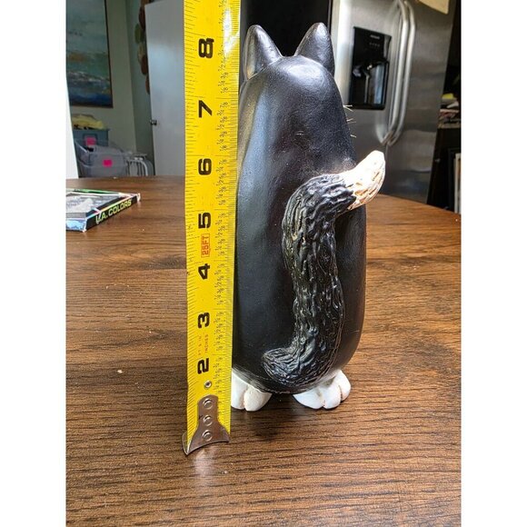 VTG Enesco Funny Bone Vicki Thomas Black Tuxedo Cat Figurine 1997 Fat Cat - Picture 13 of 16